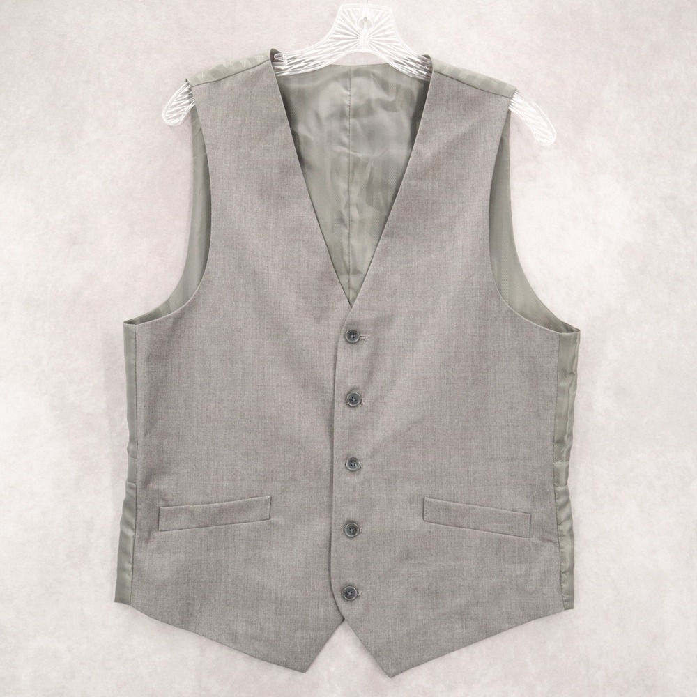 Marchatti Gray 5 Button Point Slim Waistcoat Tuxedo‎ Suit Vest Medium 38 Short